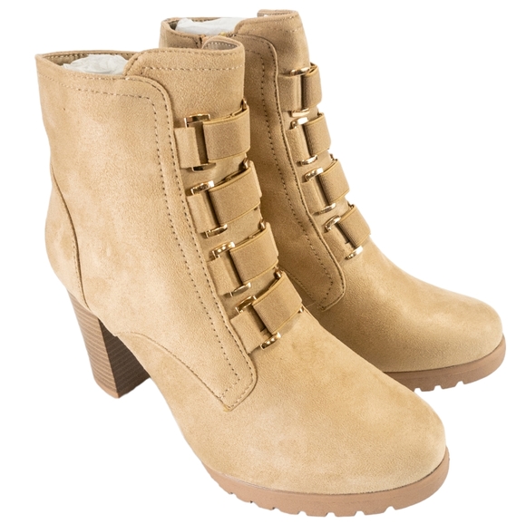 New York and Company Kai Booties Nude -11 - Picture 2 of 4